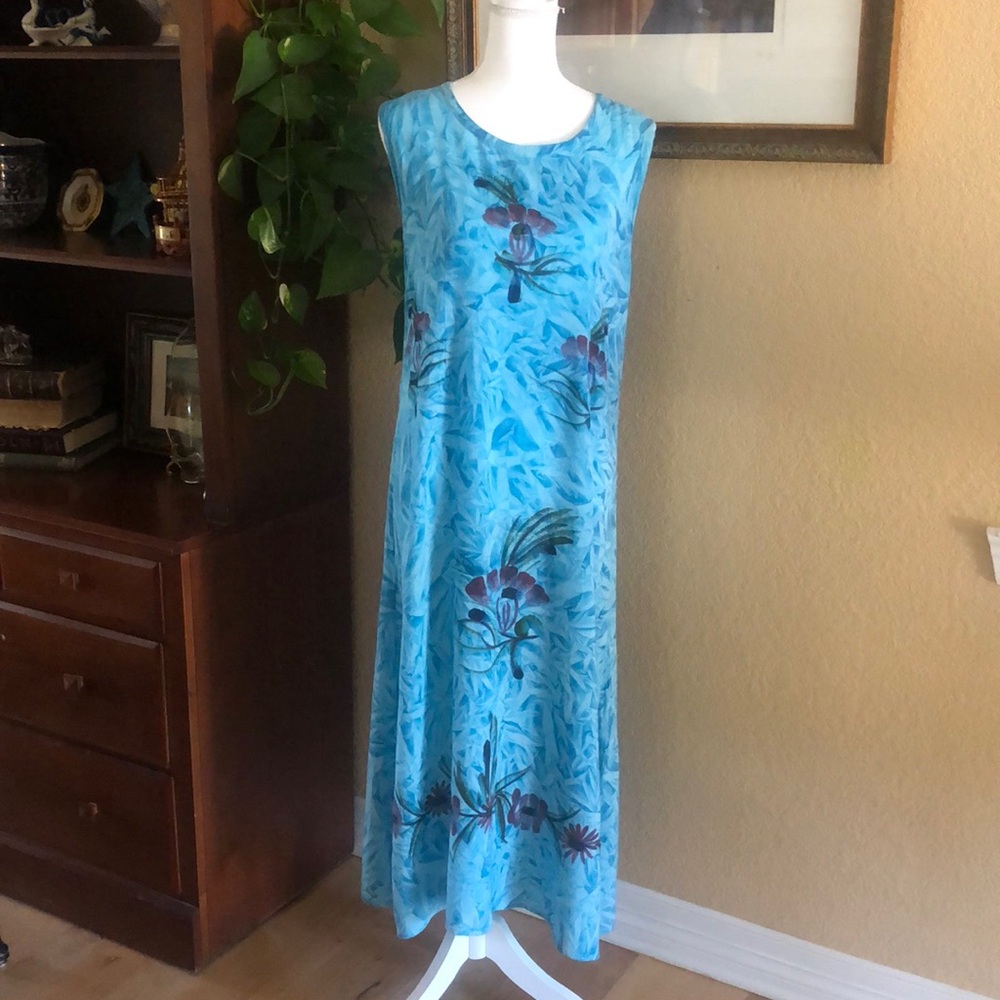 VTG BABA Tropical Print Maxi Dress
